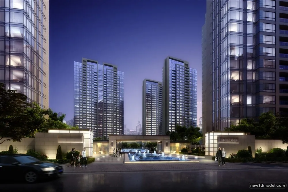 3D Models of Commercial Building - Exterior 3D Scenes - 896