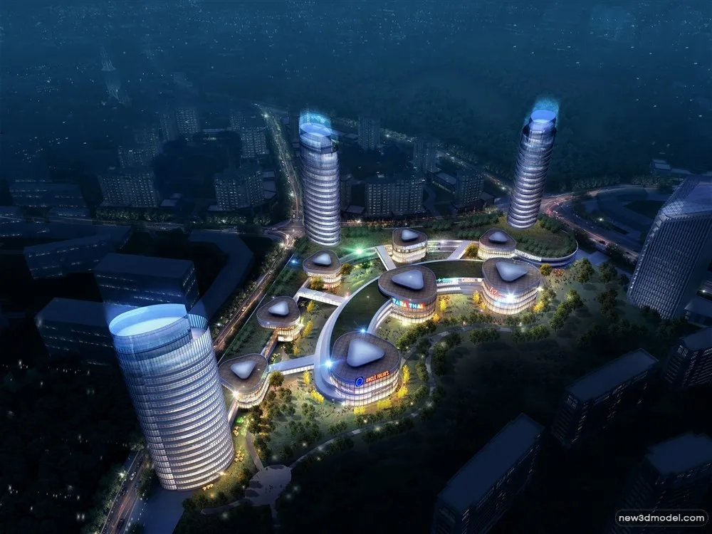 3D Models of Commercial Building - Exterior 3D Scenes - 897