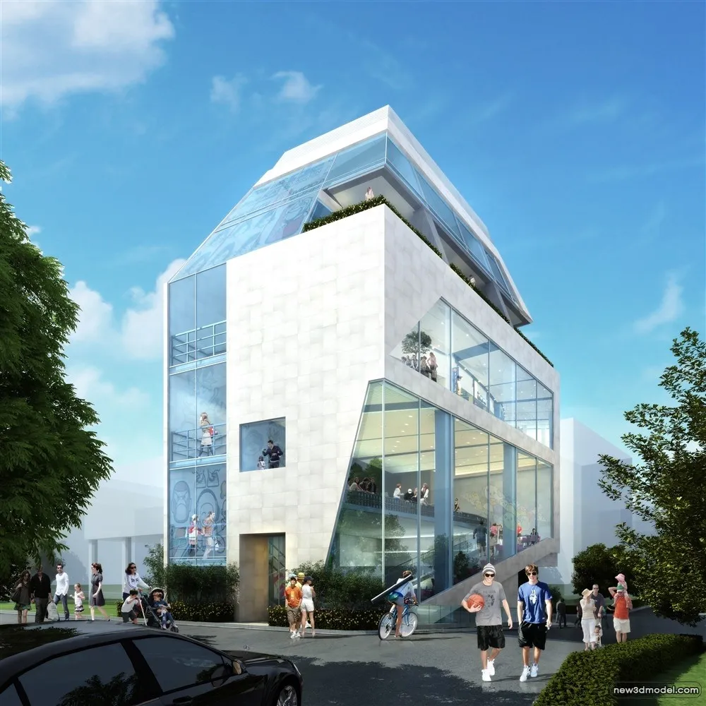 3D Models of Commercial Building - Exterior 3D Scenes - 899