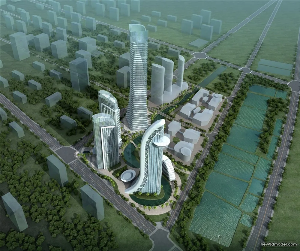 3D Models of Commercial Building - Exterior 3D Scenes - 902