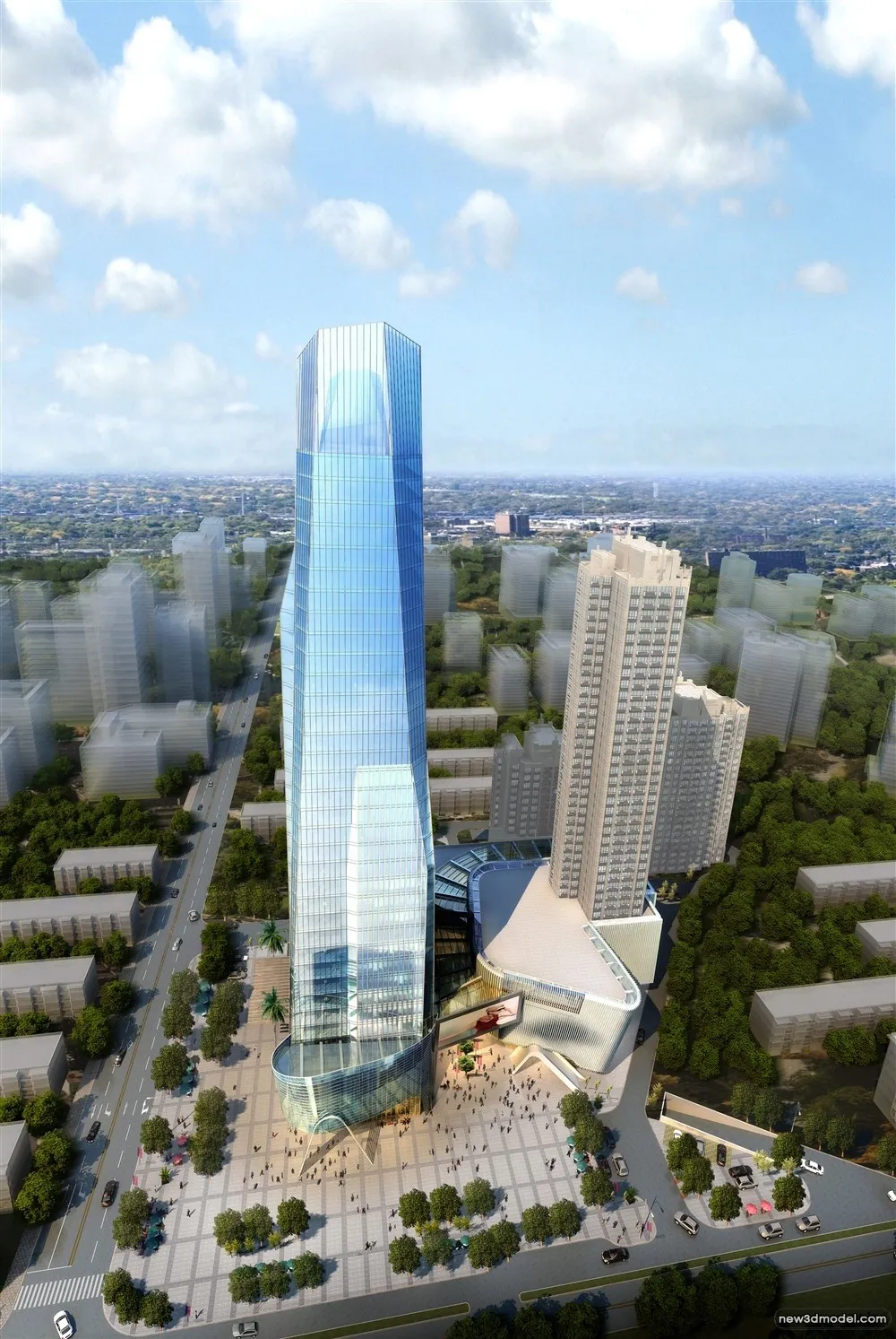 3D Models of Commercial Building - Exterior 3D Scenes - 909