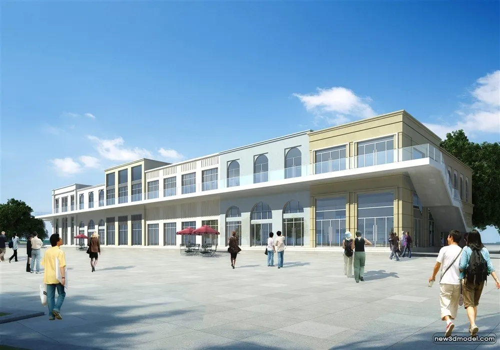 3D Models of Commercial Building - Exterior 3D Scenes - 911