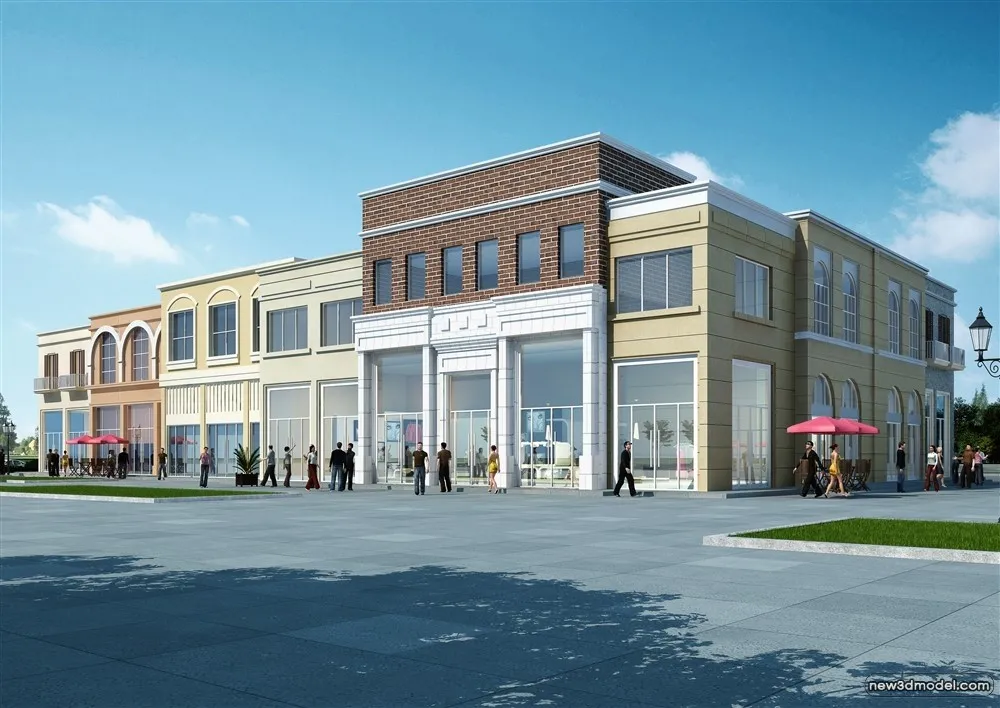 3D Models of Commercial Building - Exterior 3D Scenes - 912