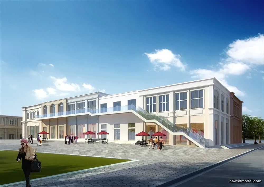 3D Models of Commercial Building - Exterior 3D Scenes - 913