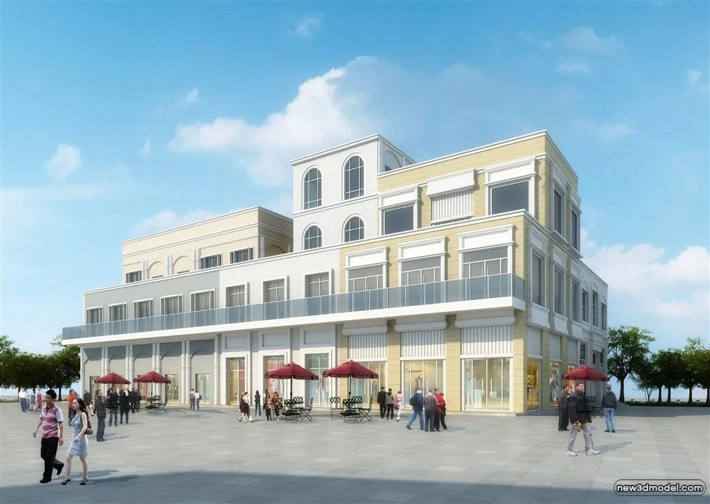 3D Models of Commercial Building - Exterior 3D Scenes - 914