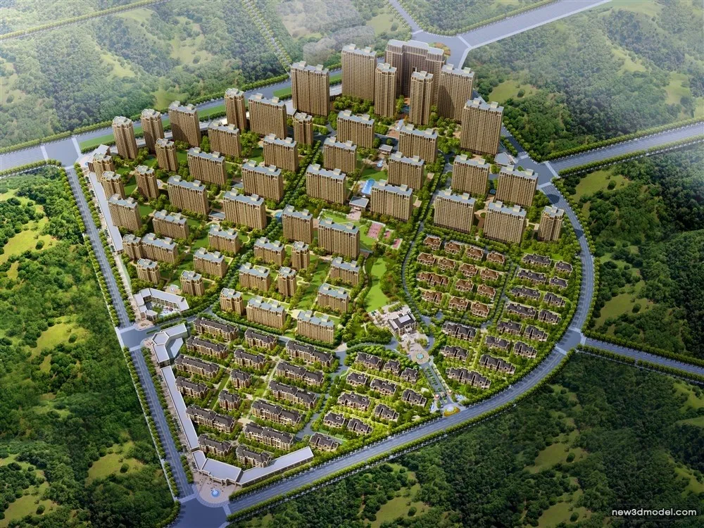 3D Models of Commercial Building - Exterior 3D Scenes - 915