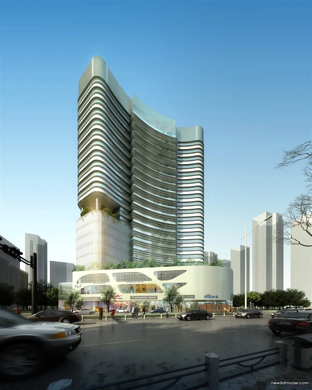 3D Models of Commercial Building - Exterior 3D Scenes - 916