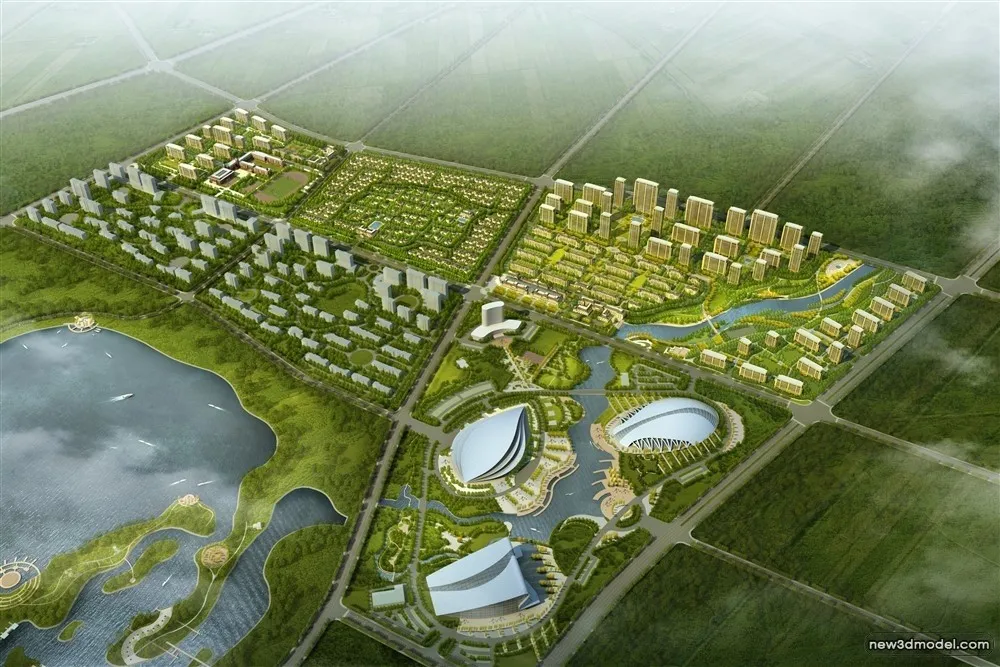 3D Models of Commercial Building - Exterior 3D Scenes - 919