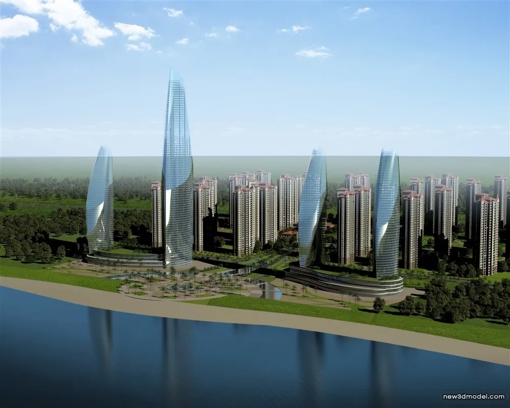 3D Models of Commercial Building - Exterior 3D Scenes - 927