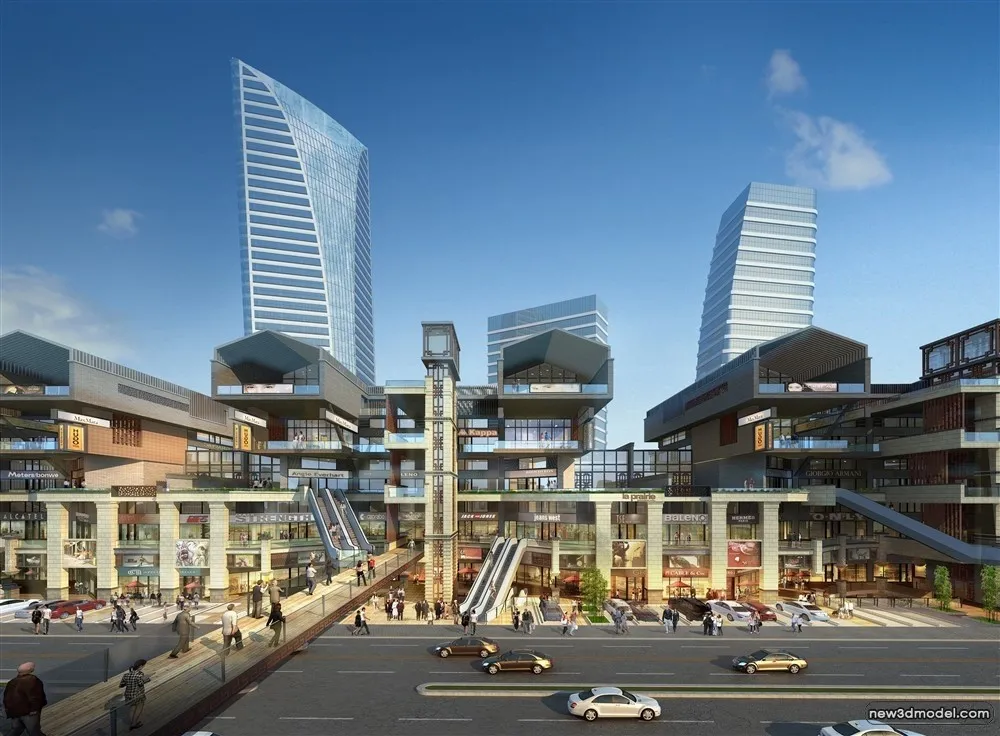 3D Models of Commercial Building - Exterior 3D Scenes - 928