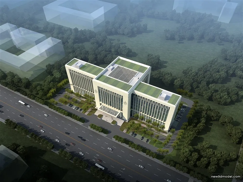 3D Models of Commercial Building - Exterior 3D Scenes - 930