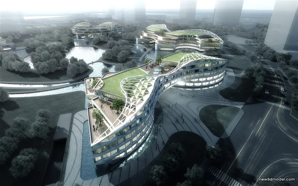 3D Models of Commercial Building - Exterior 3D Scenes - 931