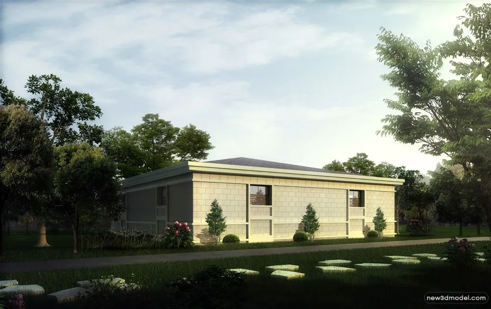 3D Models of Commercial Building - Exterior 3D Scenes - 933