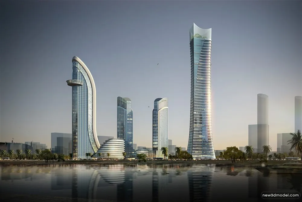 3D Models of Commercial Building - Exterior 3D Scenes - 934