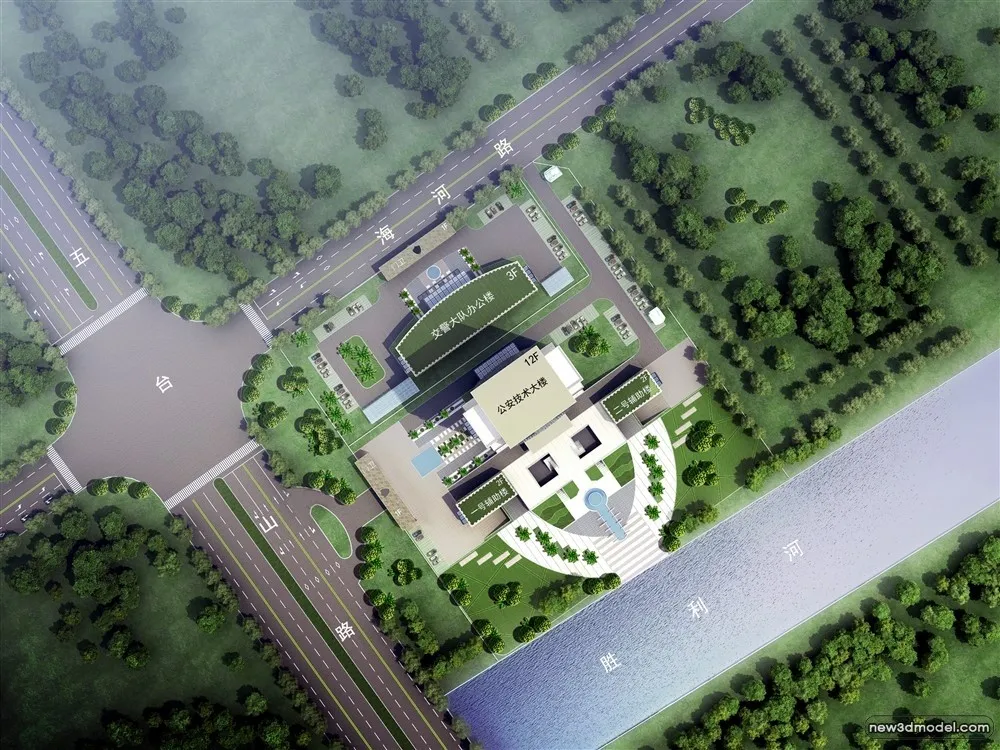 3D Models of Commercial Building - Exterior 3D Scenes - 935