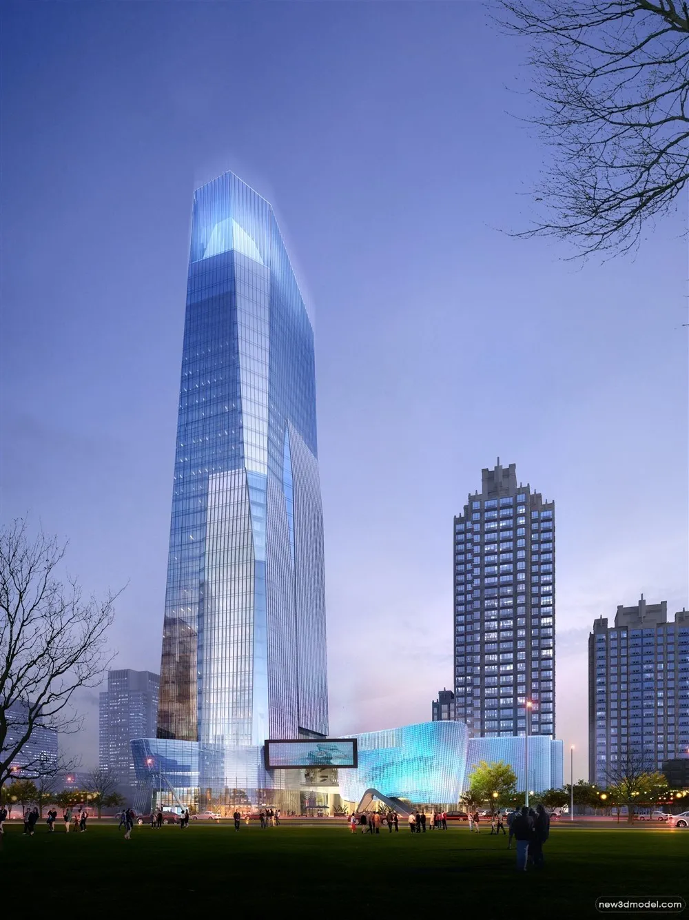 3D Models of Commercial Building - Exterior 3D Scenes - 936