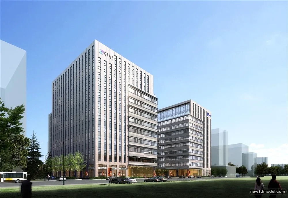 3D Models of Commercial Building - Exterior 3D Scenes - 937