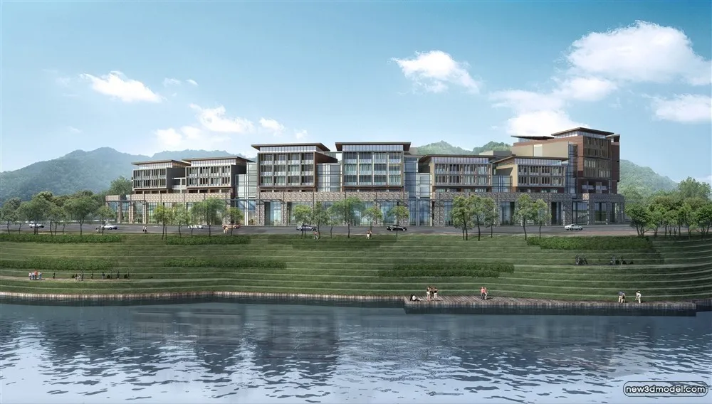 3D Models of Commercial Building - Exterior 3D Scenes - 945