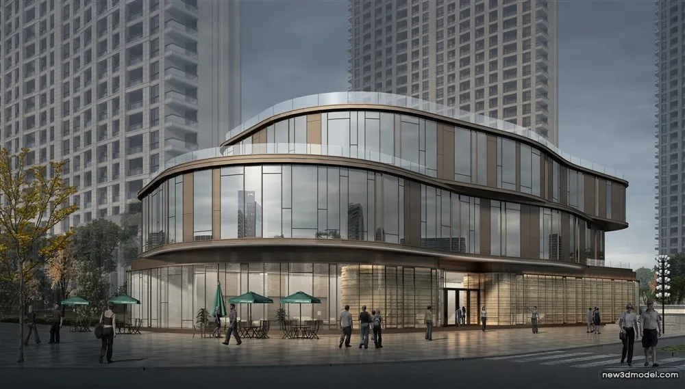 3D Models of Commercial Building - Exterior 3D Scenes - 953