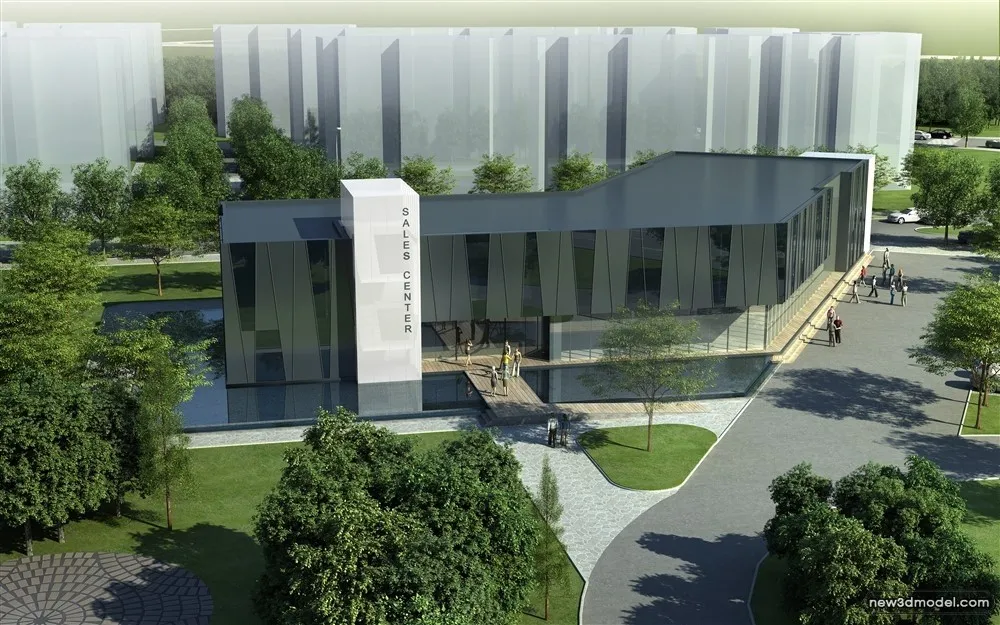 3D Models of Commercial Building - Exterior 3D Scenes - 954