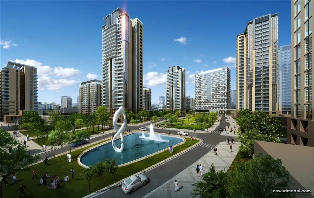 3D Models of Commercial Building - Exterior 3D Scenes - 957