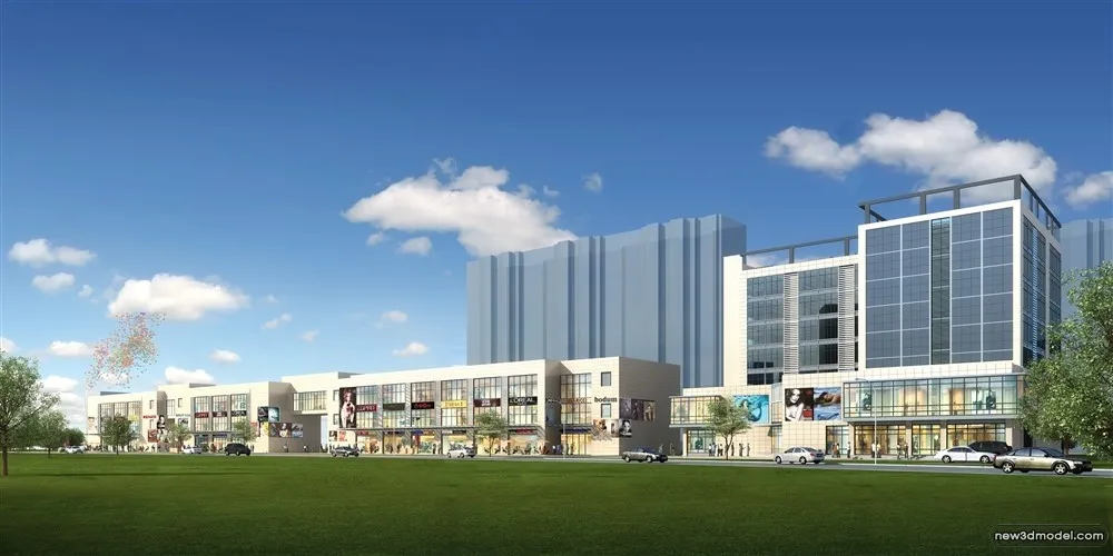 3D Models of Commercial Building - Exterior 3D Scenes - 958