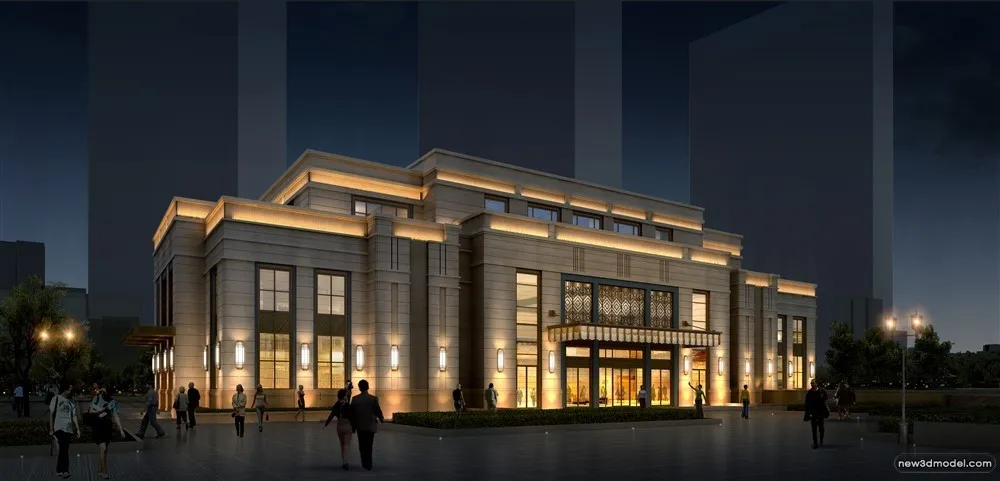 3D Models of Commercial Building - Exterior 3D Scenes - 959