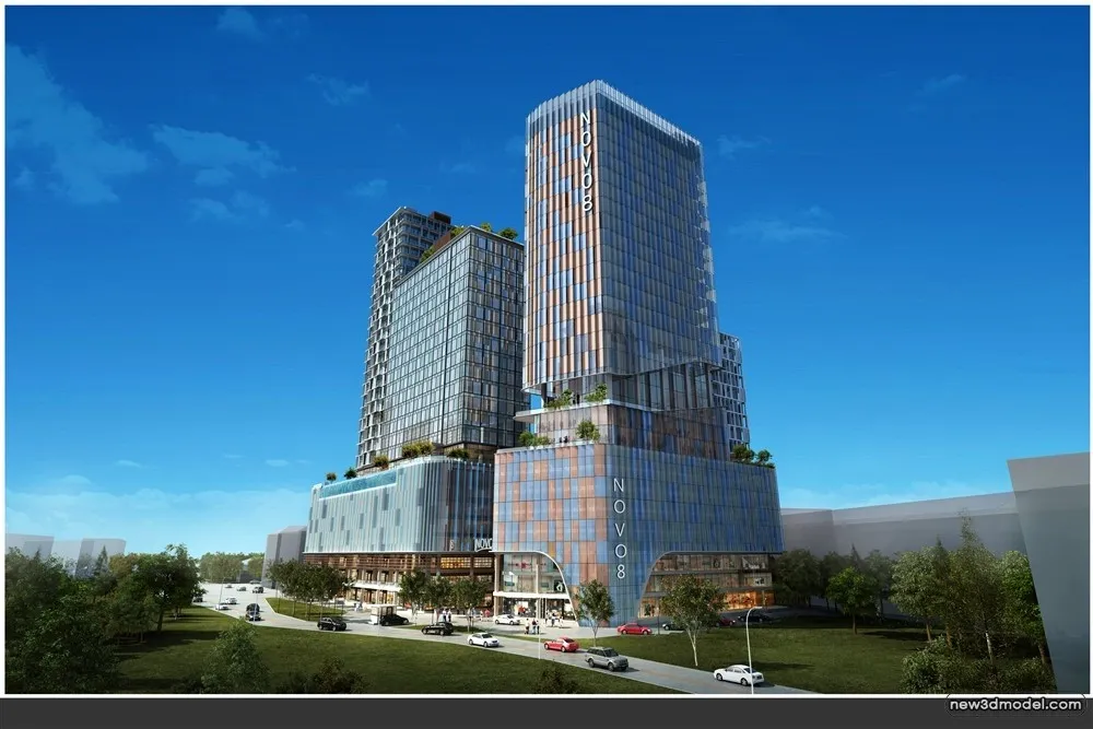 3D Models of Commercial Building - Exterior 3D Scenes - 963