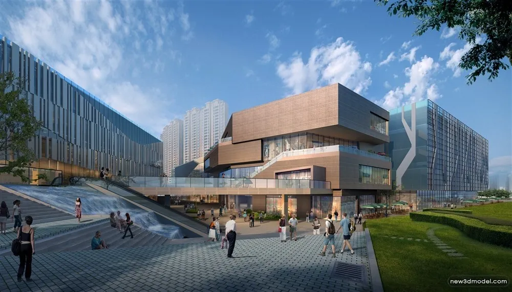 3D Models of Commercial Building - Exterior 3D Scenes - 966