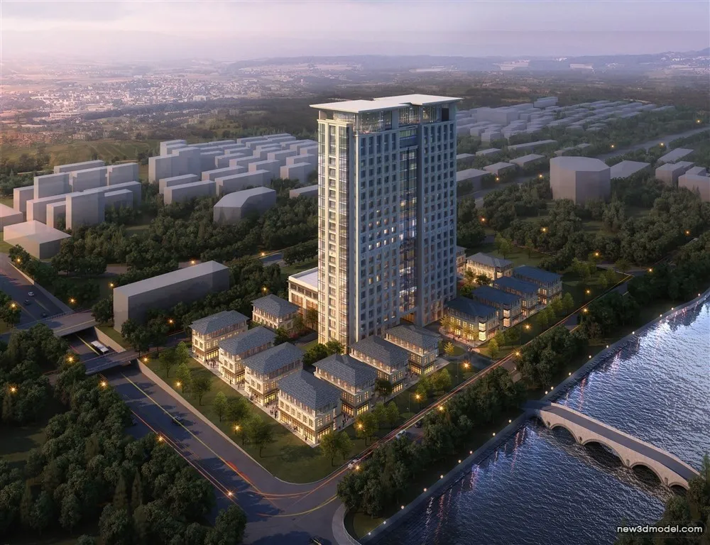 3D Models of Commercial Building - Exterior 3D Scenes - 967