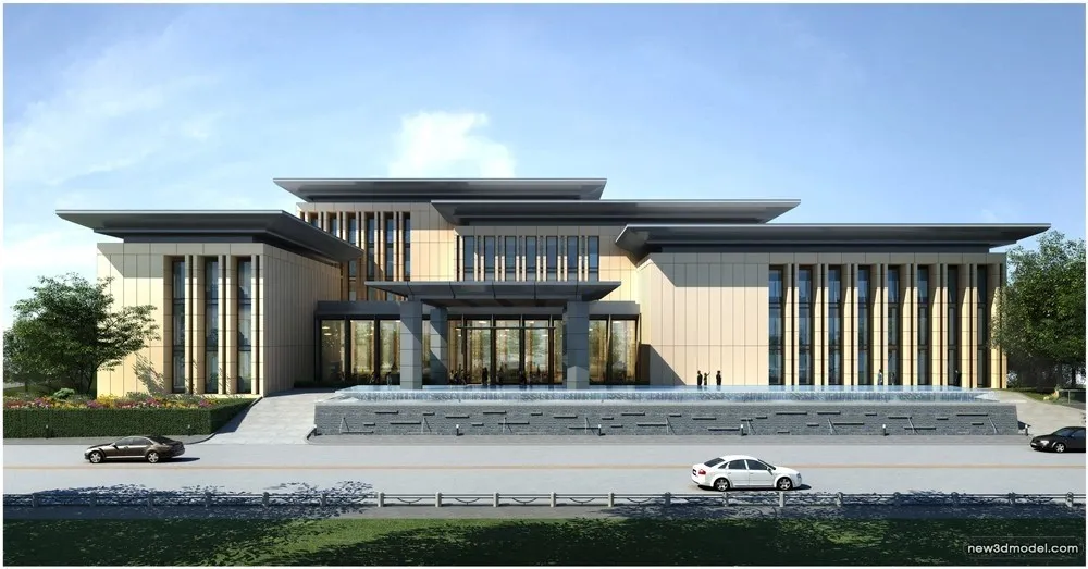 3D Models of Commercial Building - Exterior 3D Scenes - 971