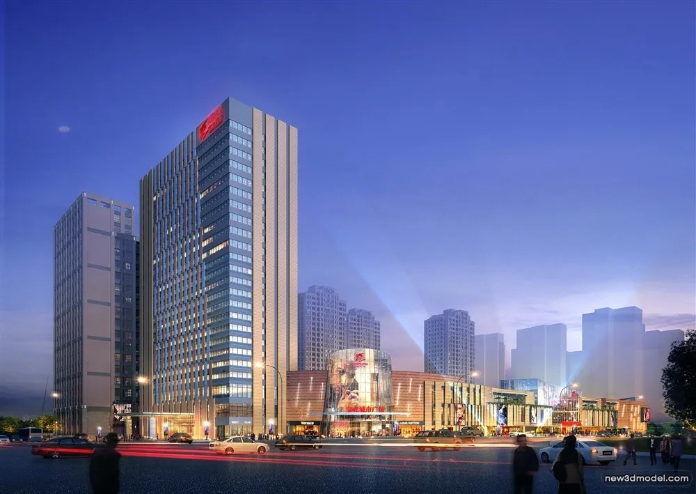 3D Models of Commercial Building - Exterior 3D Scenes - 972