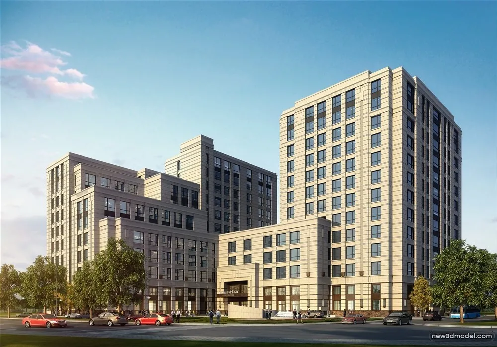 3D Models of Commercial Building - Exterior 3D Scenes - 975