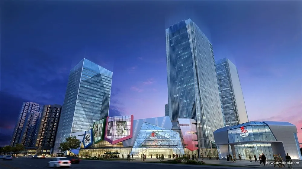 3D Models of Commercial Building - Exterior 3D Scenes - 982