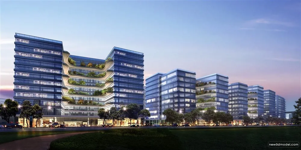 3D Models of Commercial Building - Exterior 3D Scenes - 983