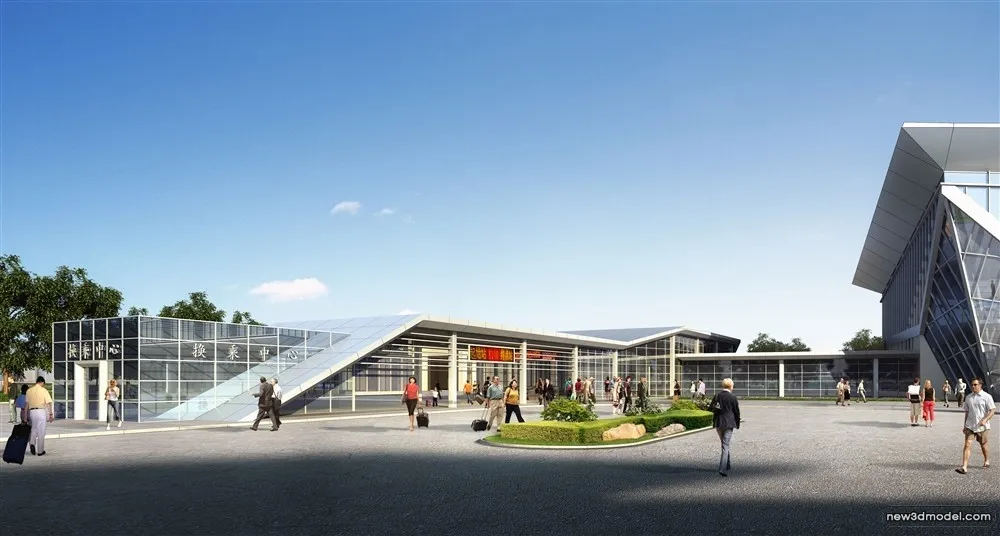 3D Models of Commercial Building - Exterior 3D Scenes - 984