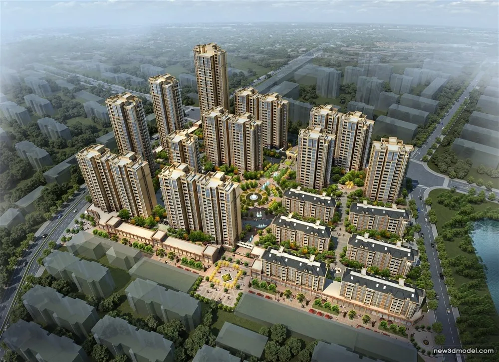 3D Models of Commercial Building - Exterior 3D Scenes - 985