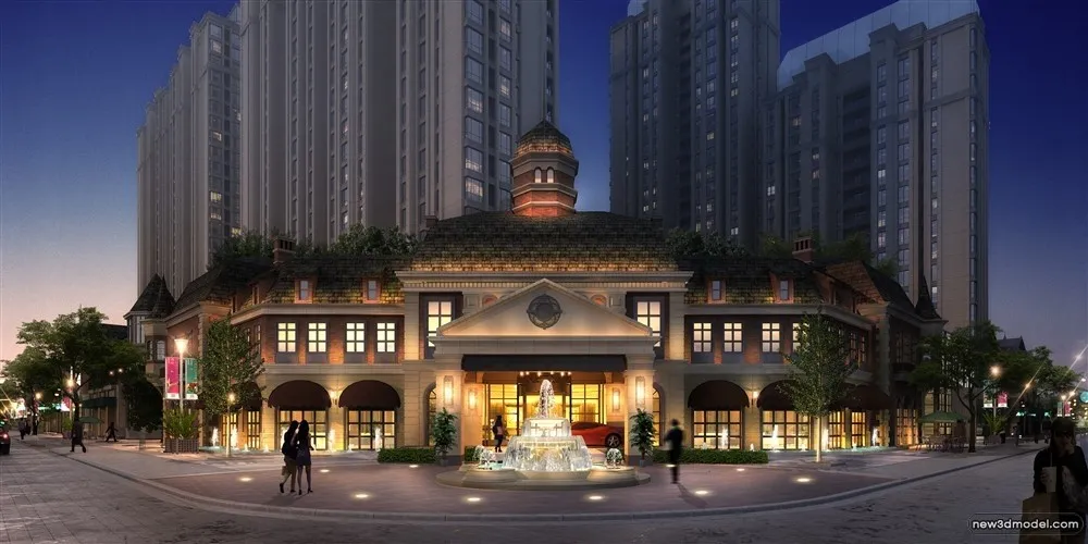 3D Models of Commercial Building - Exterior 3D Scenes - 989