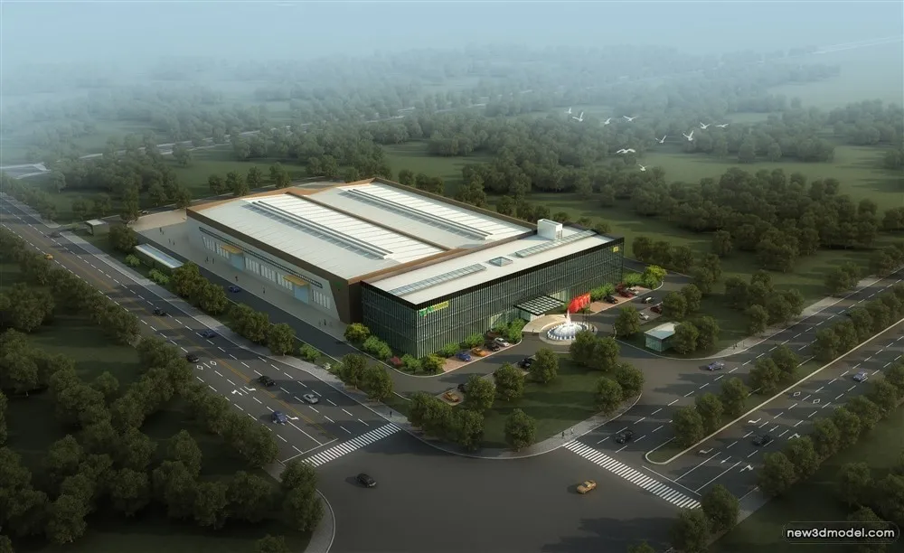 3D Models of Commercial Building - Exterior 3D Scenes - 990