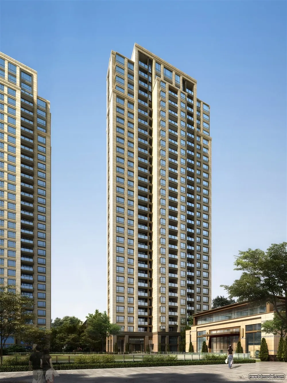 3D Models of Commercial Building - Exterior 3D Scenes - 992