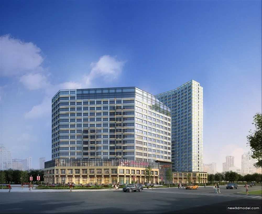 3D Models of Commercial Building - Exterior 3D Scenes - 994