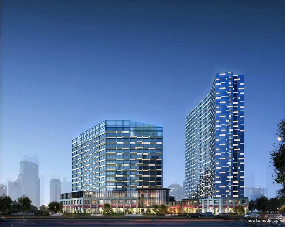 3D Models of Commercial Building - Exterior 3D Scenes - 995