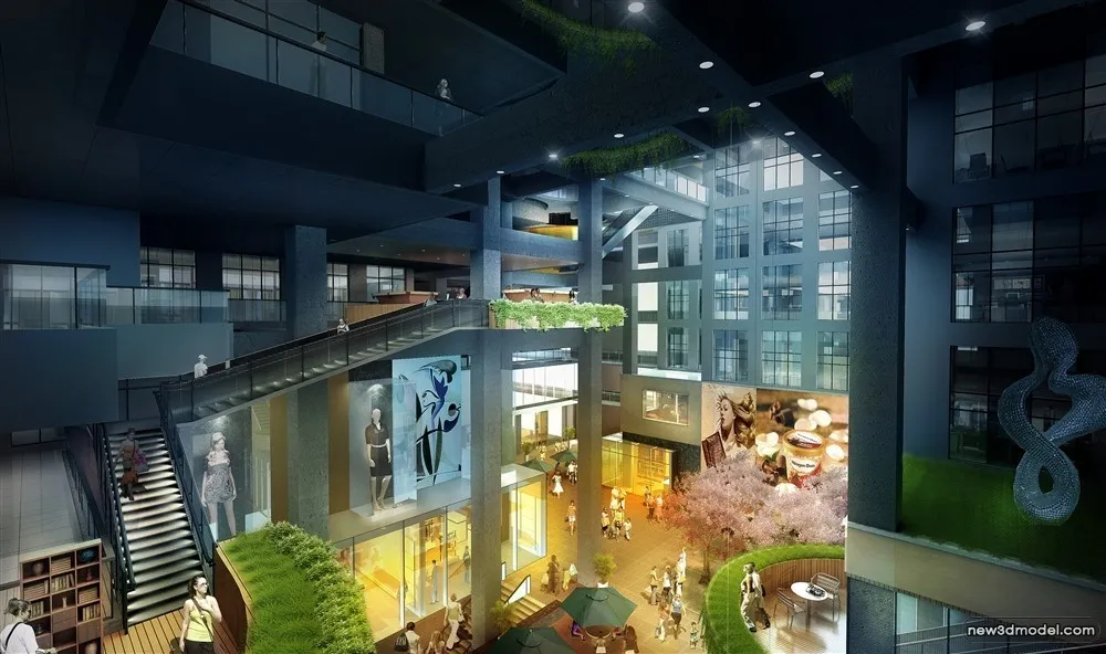 3D Models of Commercial Building - Exterior 3D Scenes - 996