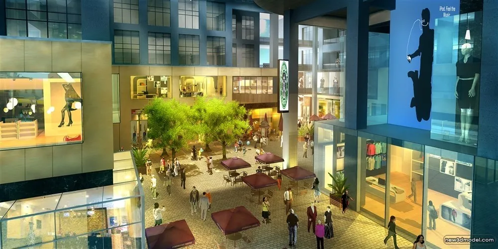 3D Models of Commercial Building - Exterior 3D Scenes - 997