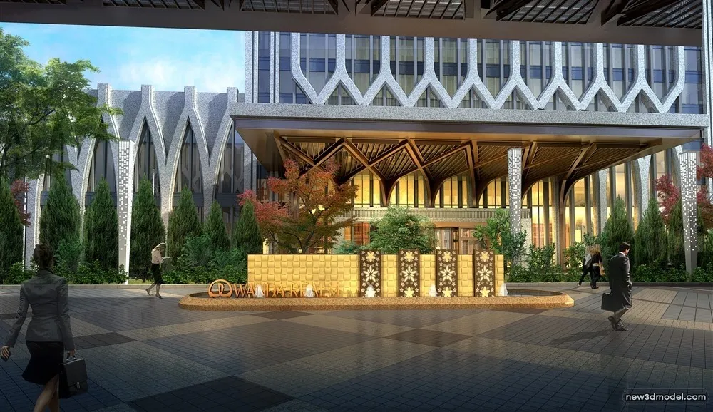 3D Models of Commercial Building - Exterior 3D Scenes - 998