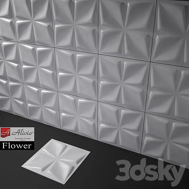 3D panel Alivio Flower 3D Model