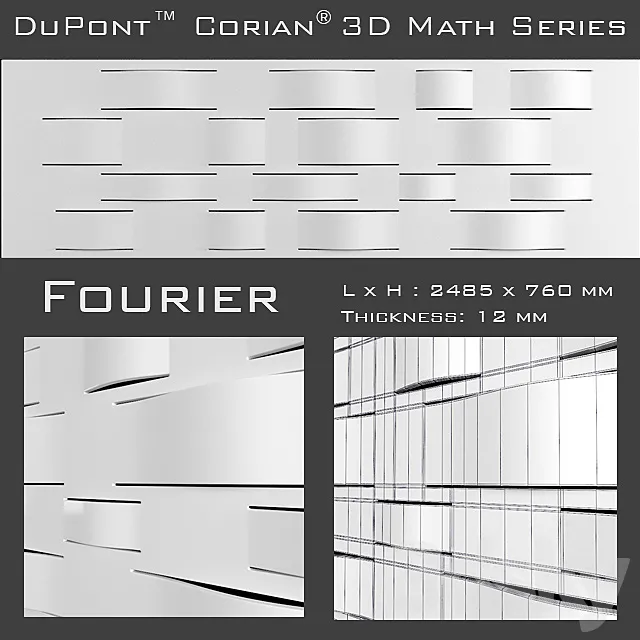 3D Panel Corian Fourier 3DModel