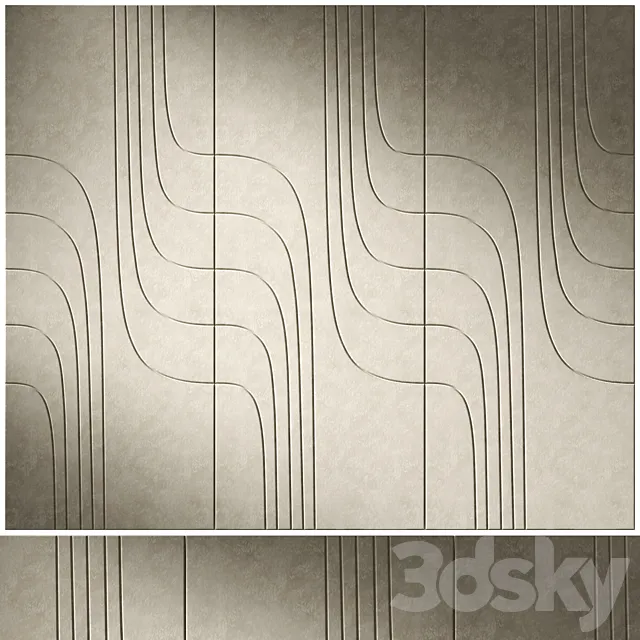 3d panel EchoPanel Ohm by Woven Image 3D Model