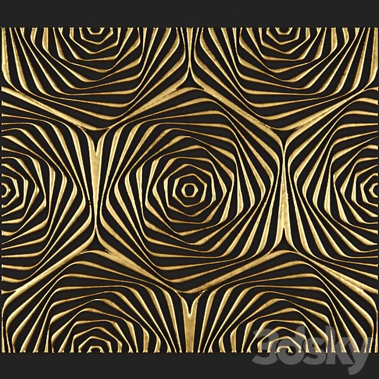 3D panel futurism. 3D Model