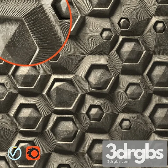 3D Panel Hxf 04 Exagon By Elija Porter 3D Model Free